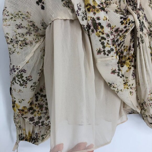 Aritzia Wilfred Talence Floral Chiffon Off The Shoulder Blouse Size XS - Picture 13 of 16